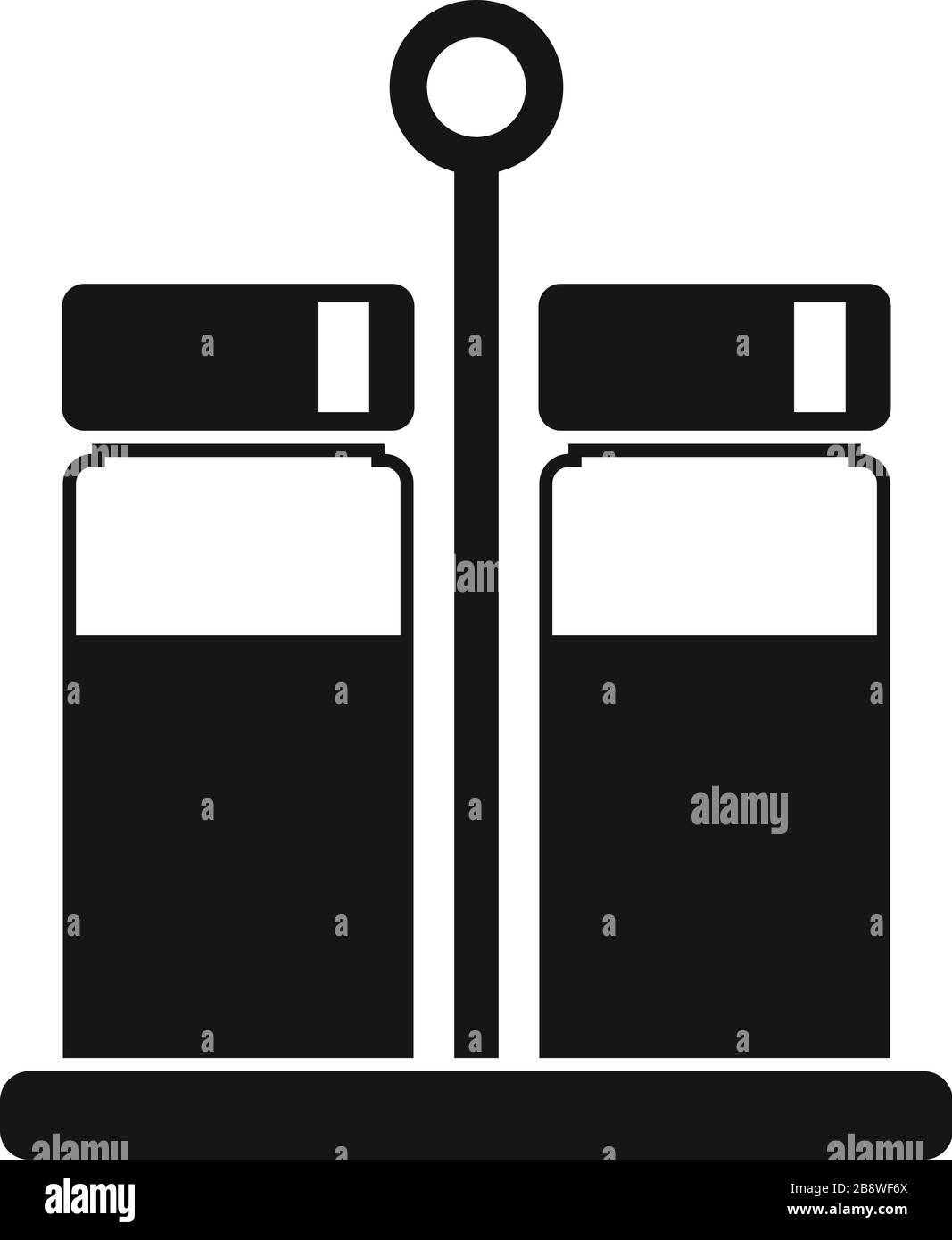 Icône du support du réservoir de sel poivre. Illustration simple de l'icône vectorielle du support du réservoir de sel poivre pour la conception de toile isolée sur fond blanc Illustration de Vecteur