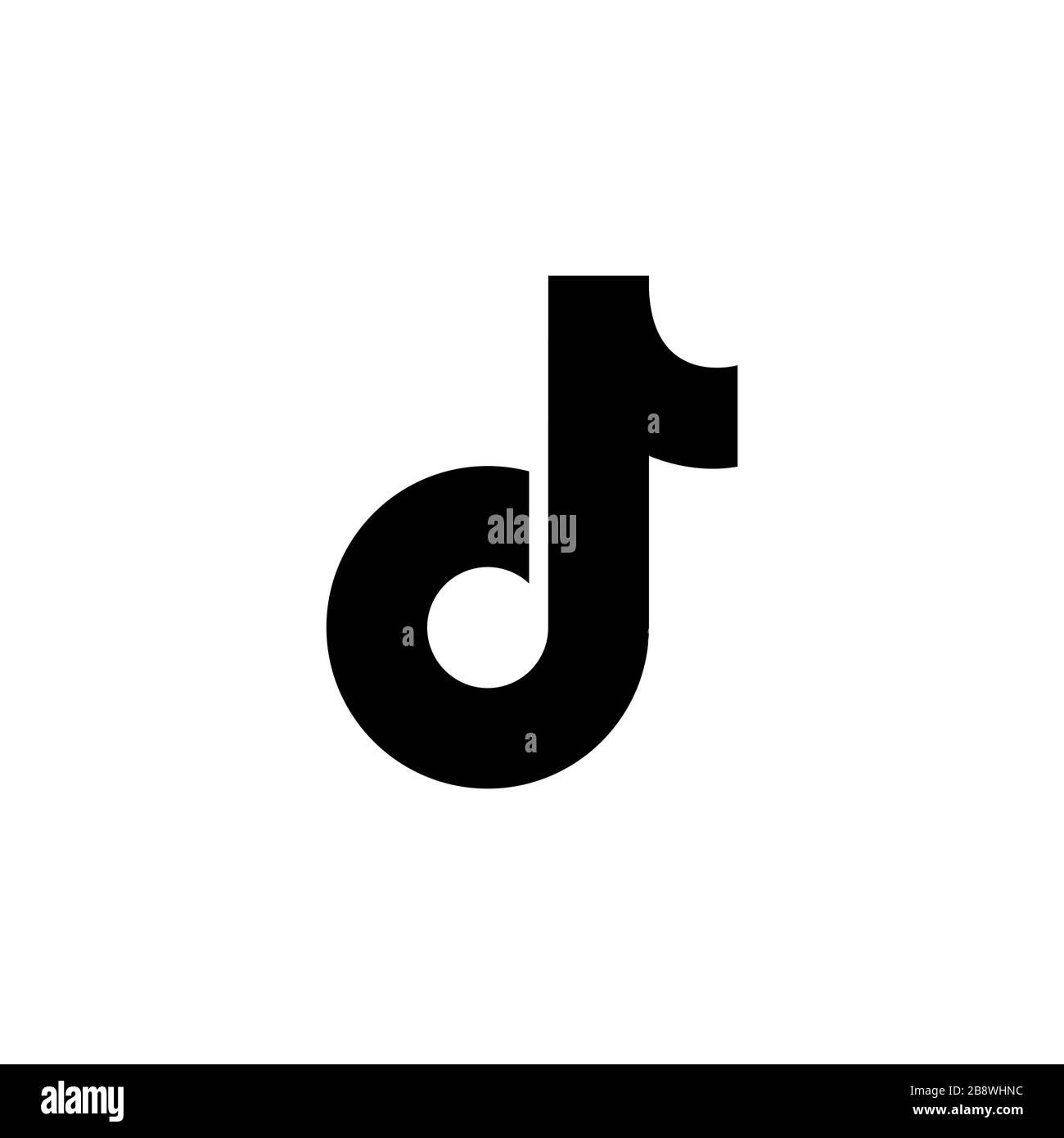 Logo Tik Tok Noir Et Blanc Icône de tik tok Banque d'images vectorielles - Alamy