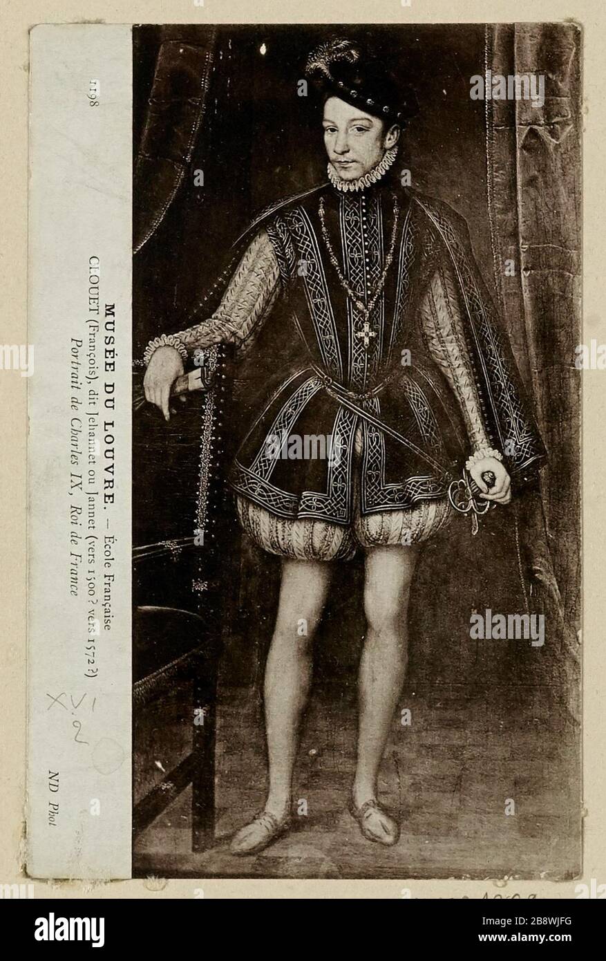 Musée du Louvre. - École française / Numet (François) [...] / Portrait de Charles IX, roi de France. Banque D'Images