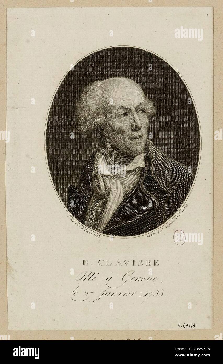 E. Clavière / né à Genève / 27 janvier 1735 Banque D'Images E. Clavière / né à Genève / 27 janvier 1735 Banque D'Images