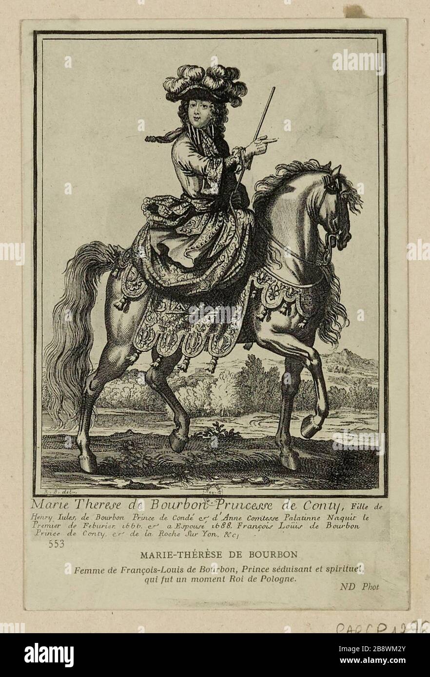 Marie Thérèse de Bourbon Princesse de Conti [...]. Banque D'Images