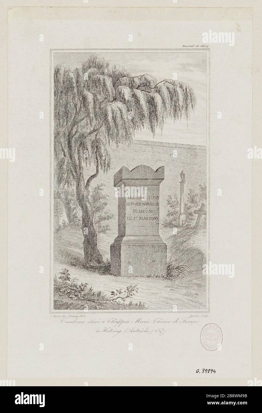 Tombe haute Clony par Marie Thérèse de France, / à Hetzing (Autriche) 1847 Banque D'Images