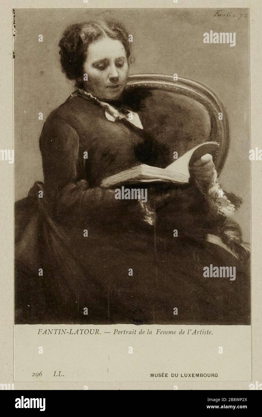 Fantin-Latour - Portrait de la femme de l'artiste (Musée du Luxembourg) Banque D'Images