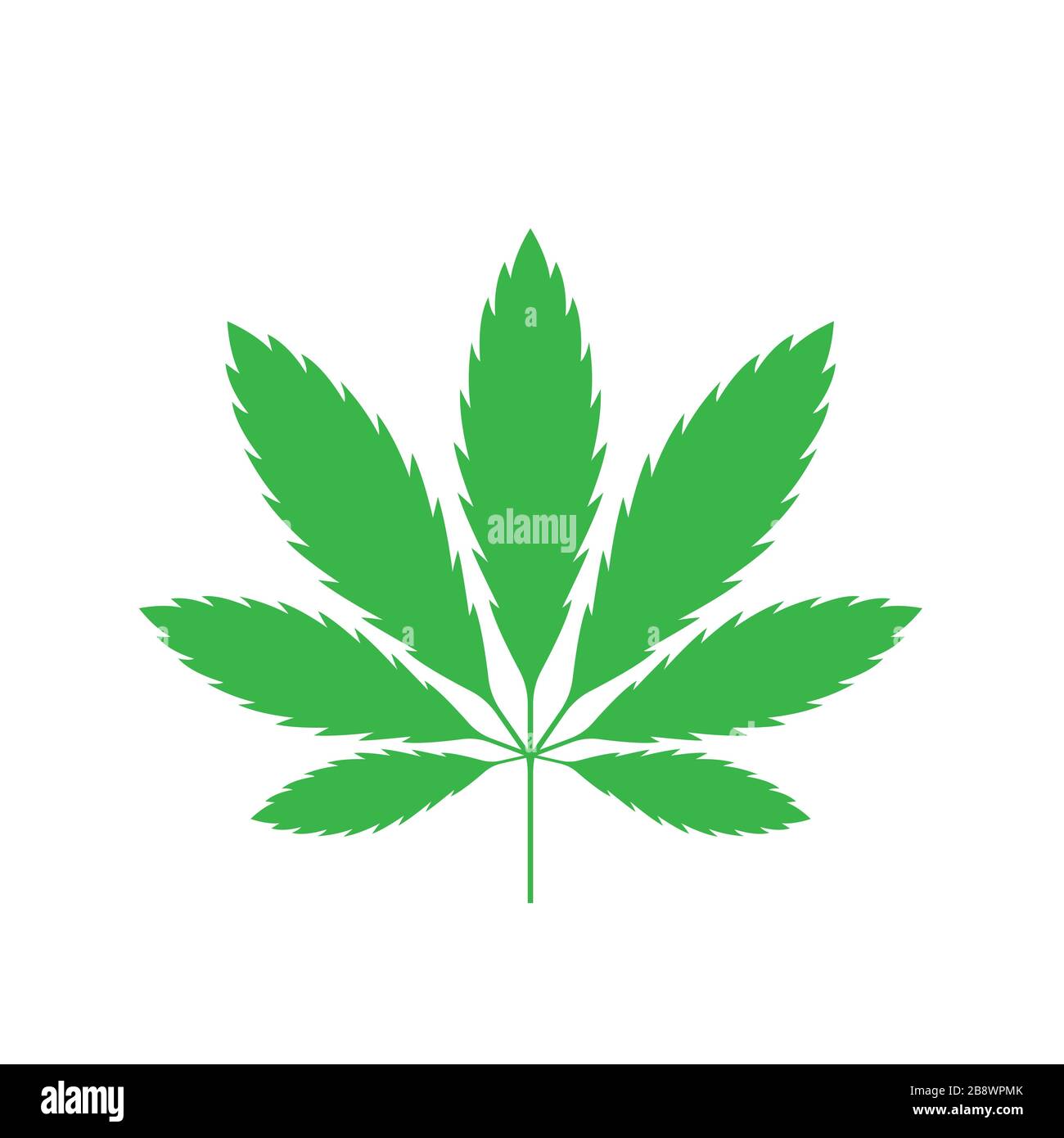 Feuille de marijuana verte Illustration de Vecteur