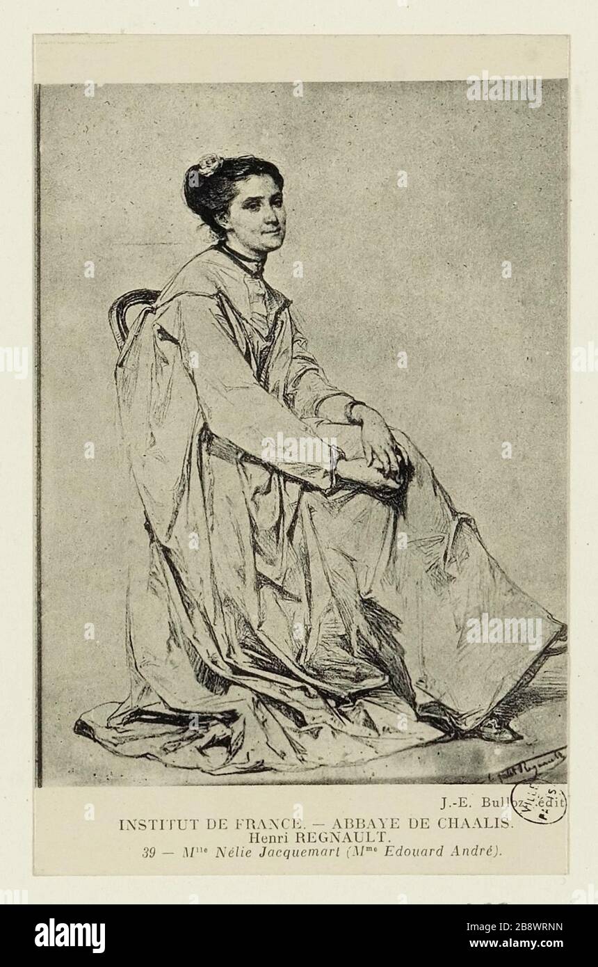 Mlle NElie Jacquemart (Mme Edouard André) par Henri Regnault Banque D'Images