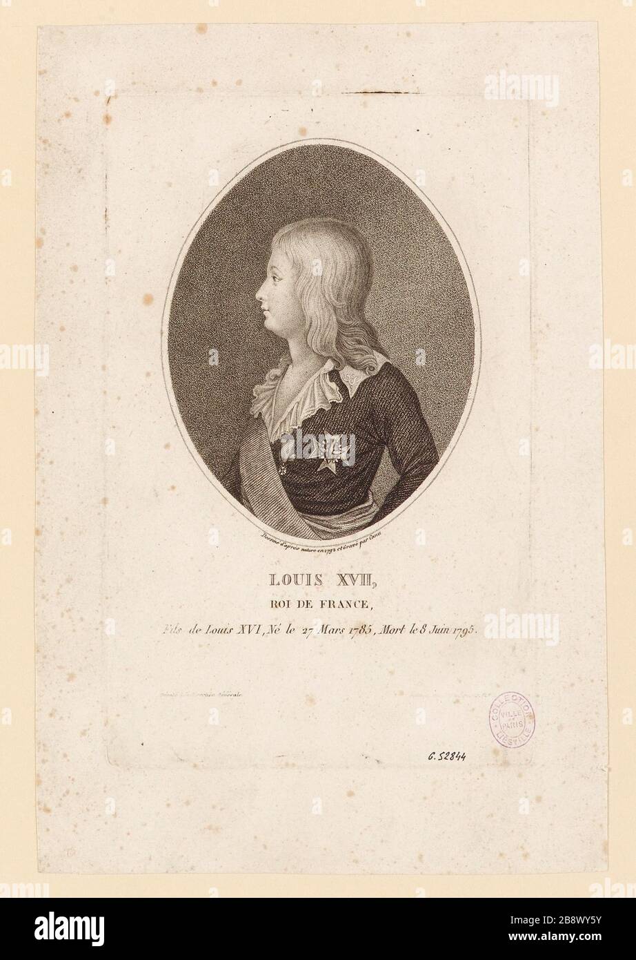 Louis XVII / Roi de France / de France Banque D'Images