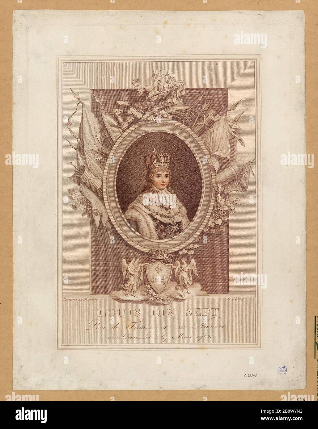 Louis Dix sept / Roi de France et Navarre Banque D'Images