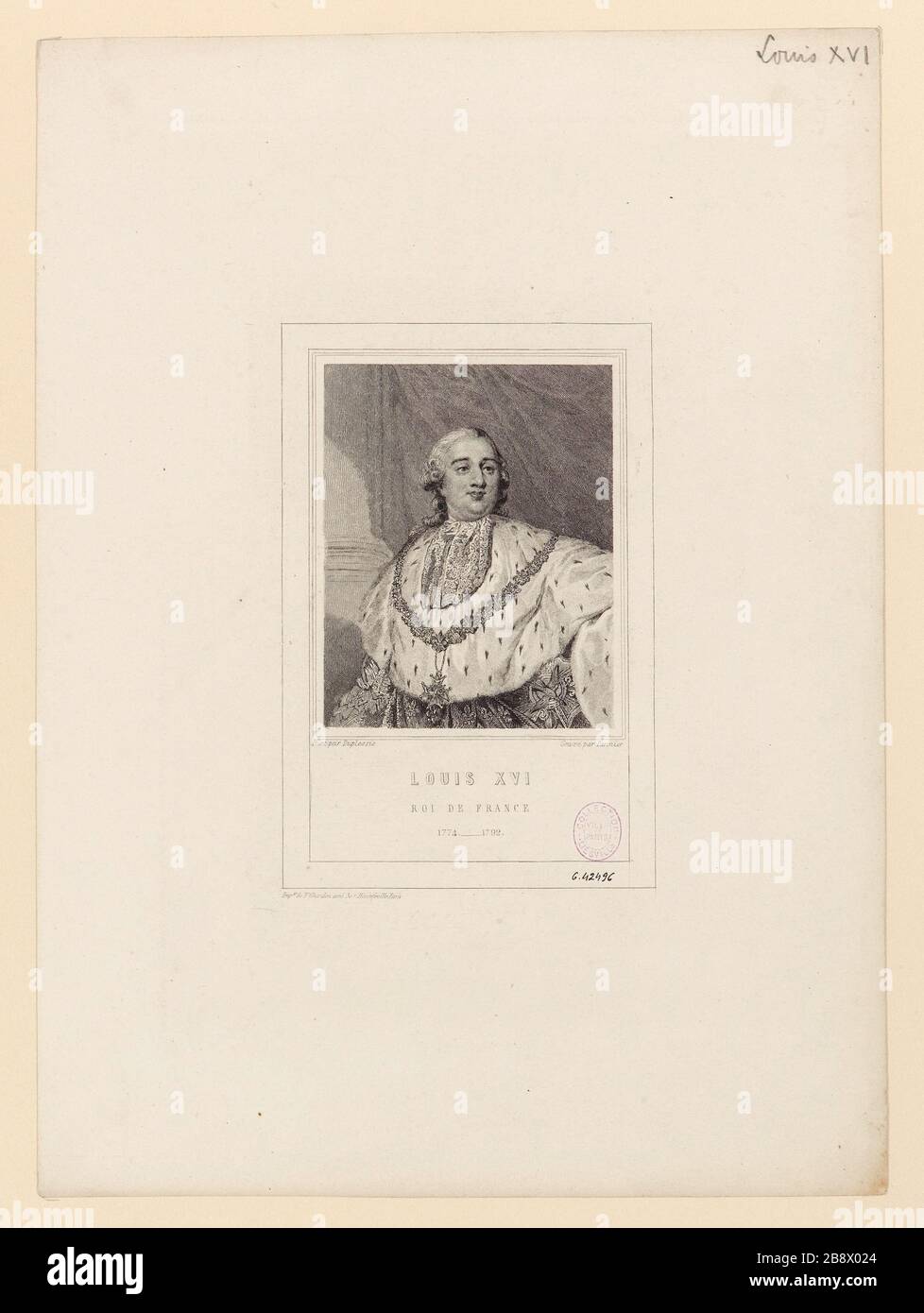 Louis XVI / Roi de France / 1774-1792 Banque D'Images