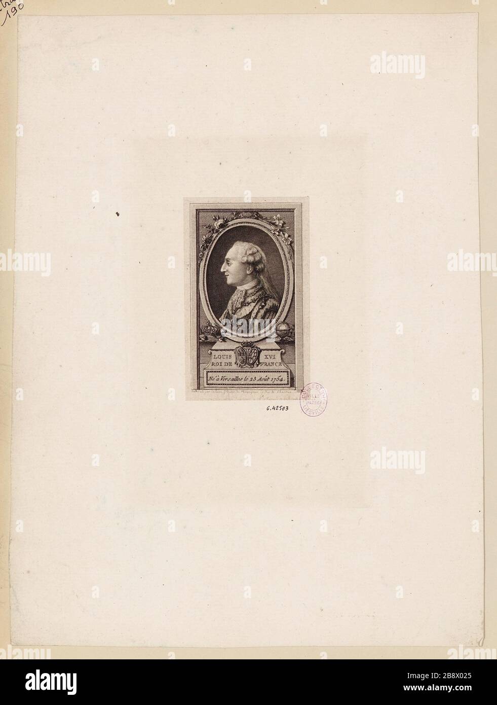 Louis XVI / Roi de France / Versailles né le 23 août 1754 Banque D'Images