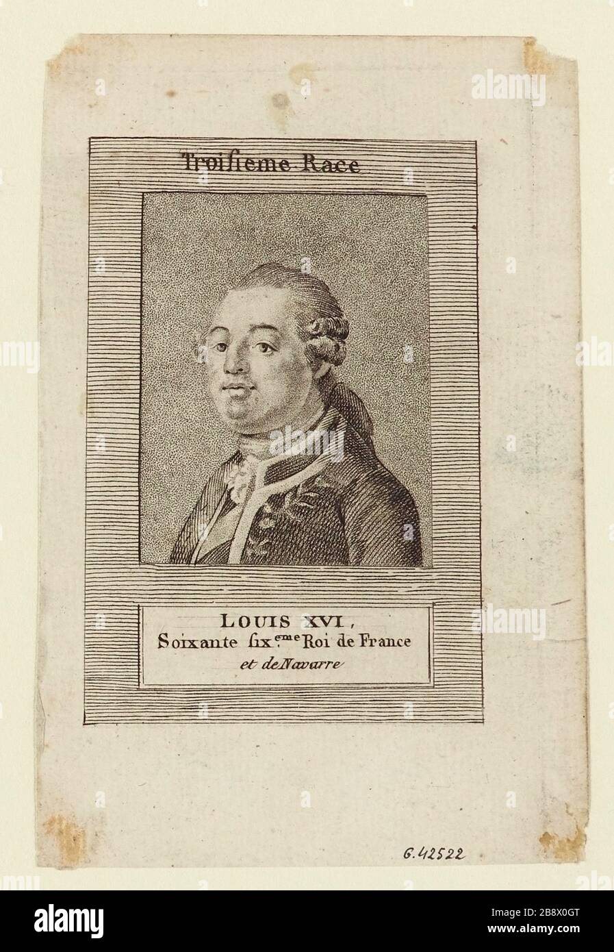 Troisième course // Louis XVI / Sixty six.eme roi de France / et Navarre Banque D'Images