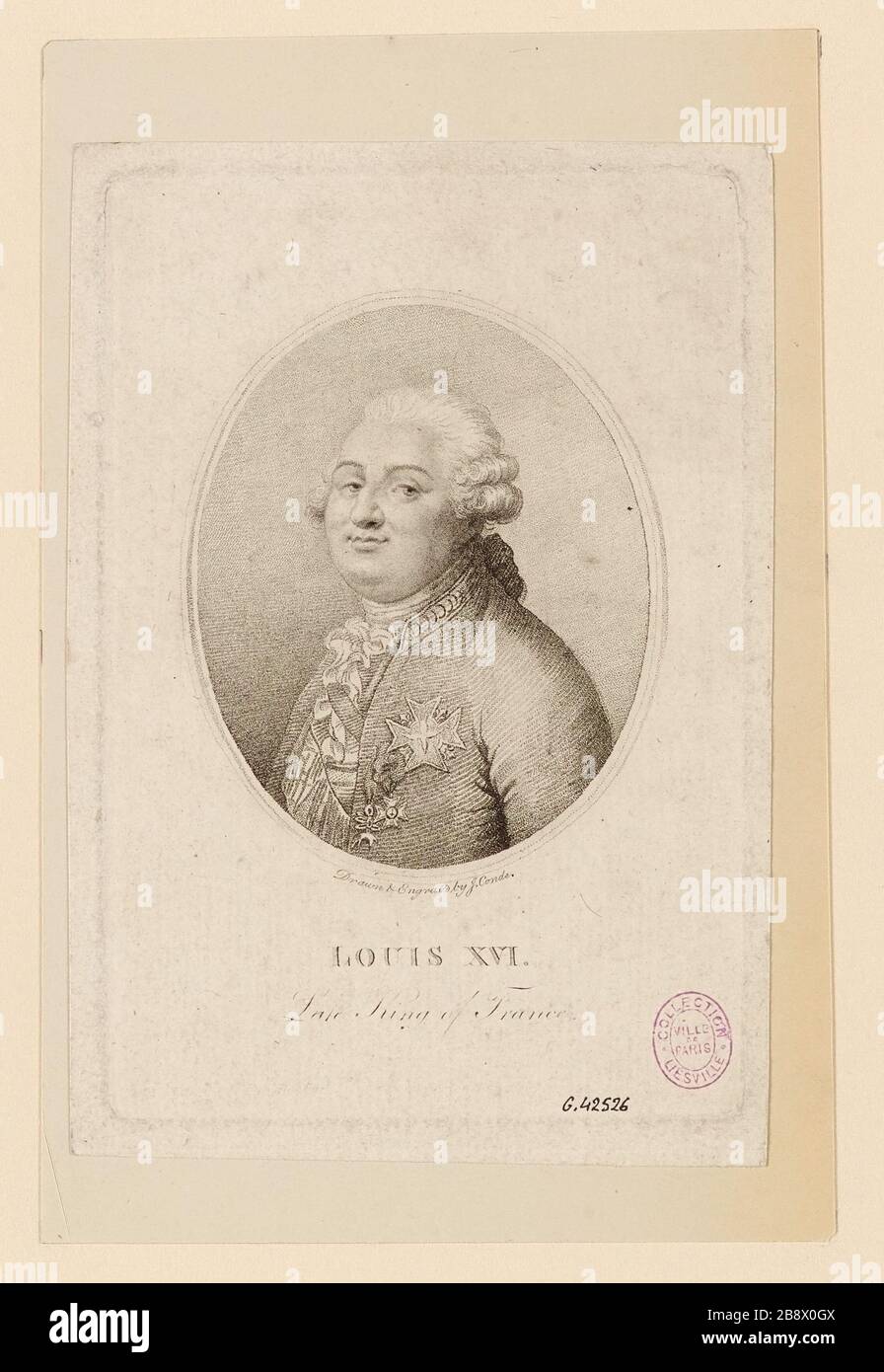 Louis XVI / feu roi de France Banque D'Images