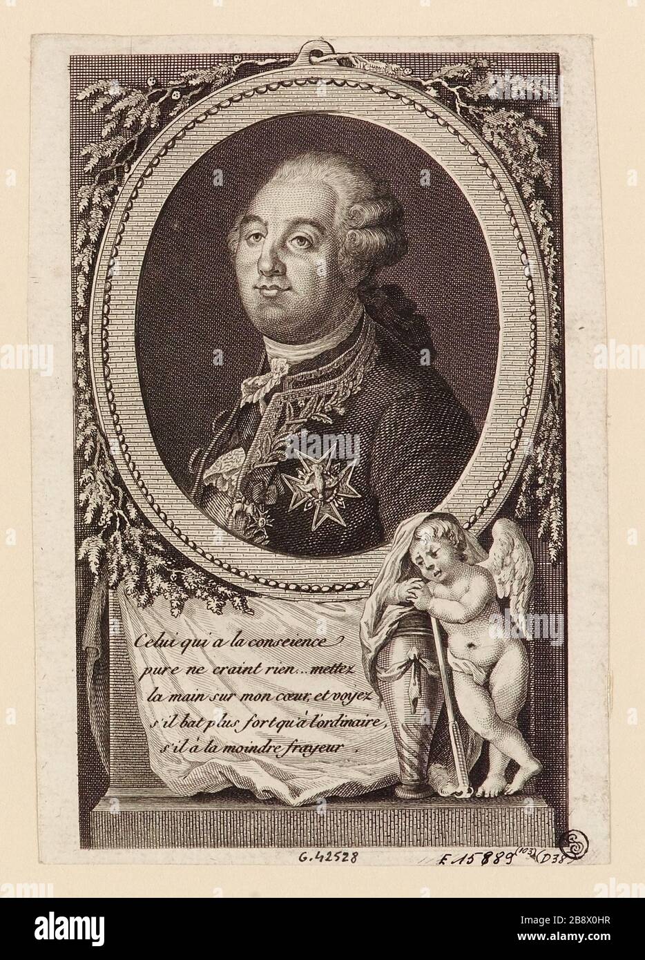 Quel que soit la conscience / Pure craint rien ... mettre / main sur mon coeur; et voir / si elle bat plus vite que d'habitude, / si il a la moindre peur Banque D'Images