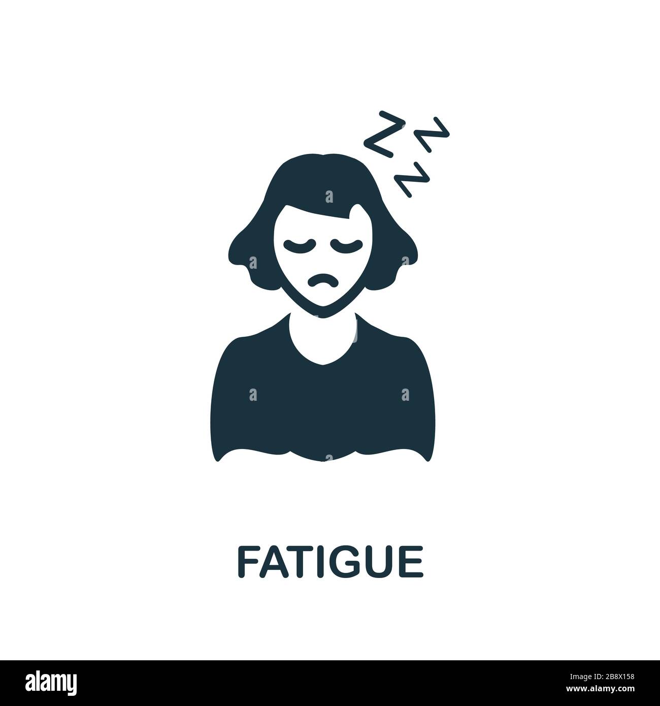 Icône fatigue. Illustration simple de la collection de coronavirus. Icône de fatigue créative pour la conception Web, les modèles, les infographies et bien plus encore Banque D'Images
