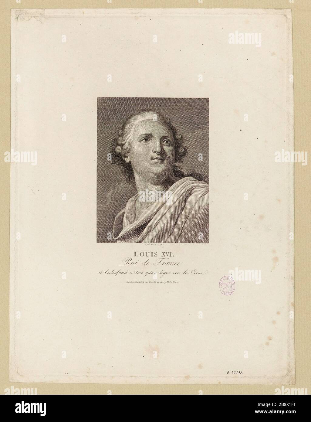 Louis XVI / Roi de France / et l'échafaudage était un degré au ciel Banque D'Images