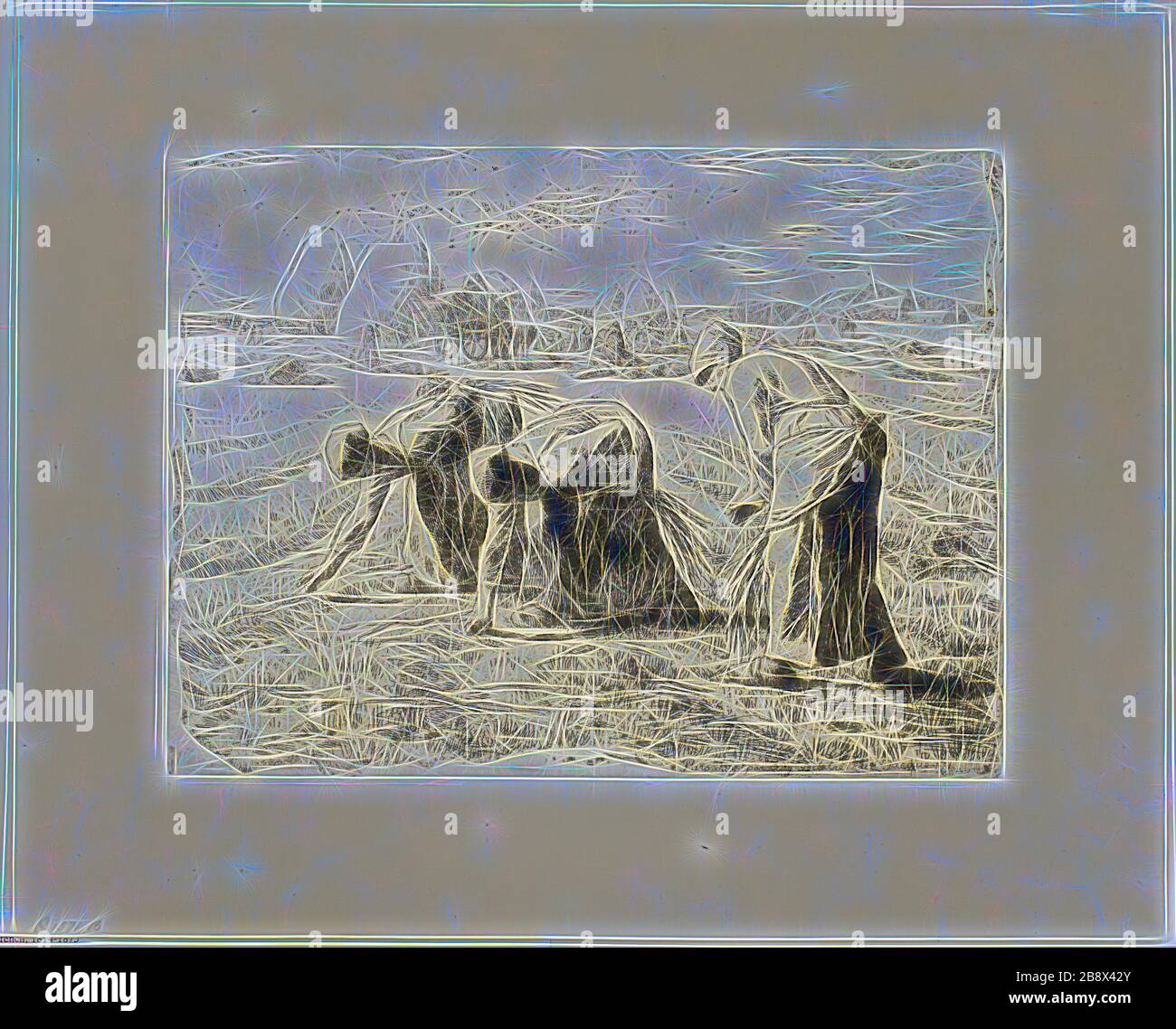 Impression Vintage 'Les Glaneuses' De Jean-François Millet, Paris Années 1920-1930
