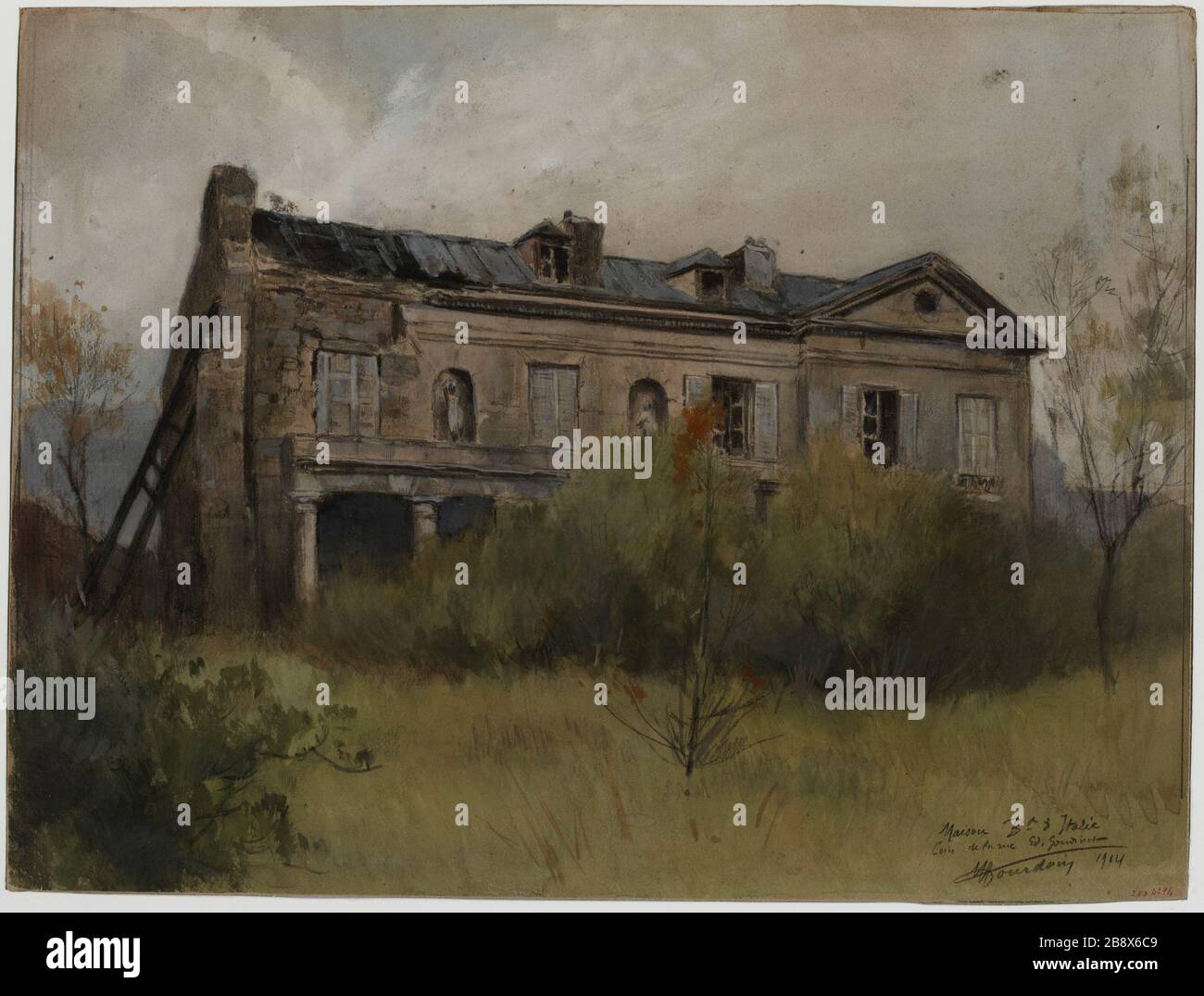 Ancienne demeure du boulevard italien. Banque D'Images