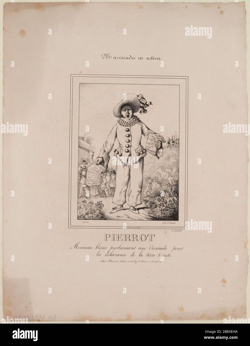3. / Pierrot / Bruant blanc proclamant une croisade [...] Banque D'Images