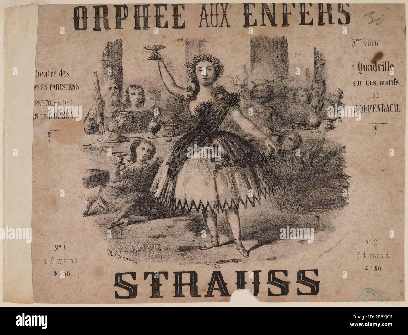 Orpheus dans le monde sous-marin, note la page de titre Quadrille de Strauss, selon J. Offenbach Banque D'Images