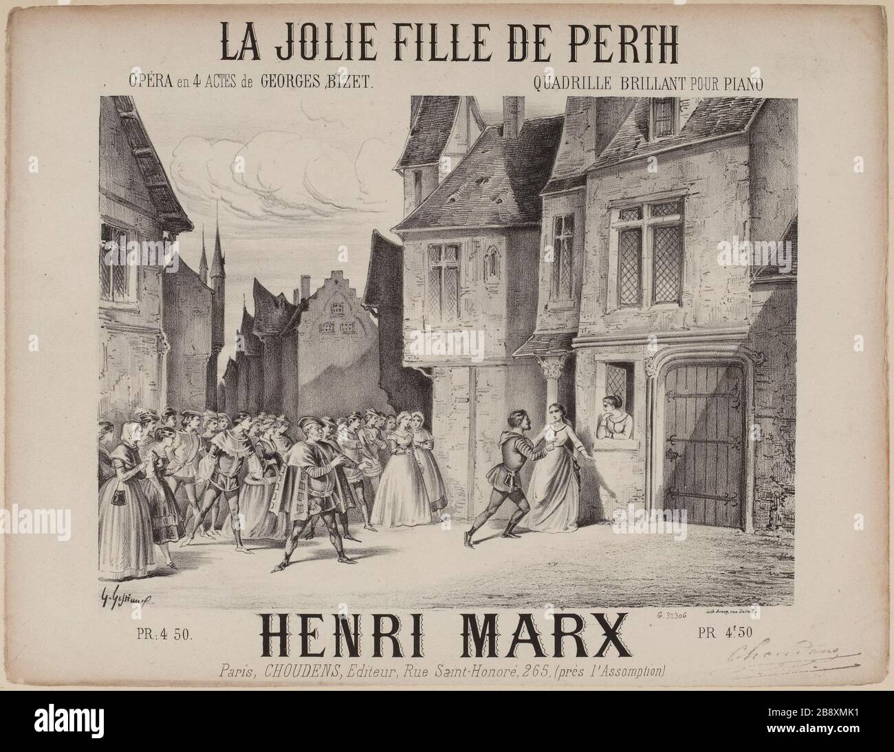 La foire Maid de Perth / opéra en quatre actes de Georges Bizet / Quadrille Piano brillant Banque D'Images