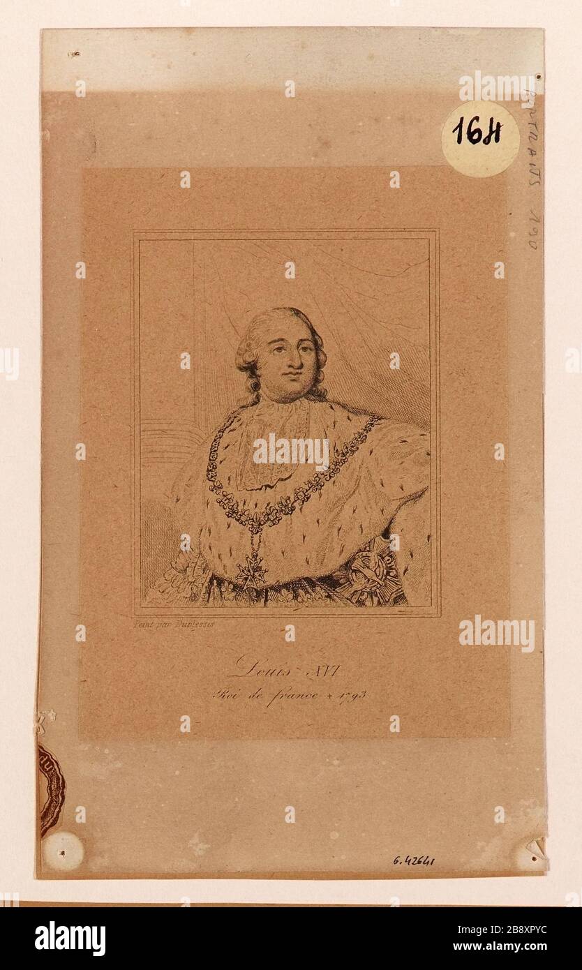 Louis XVI / Roi de France 1793 + Banque D'Images