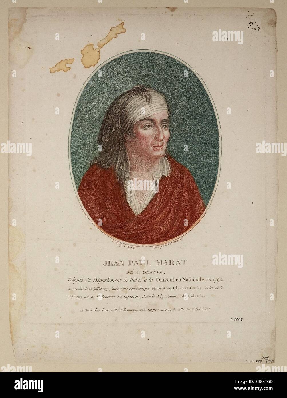 Jean Paul Marat [...]. Banque D'Images