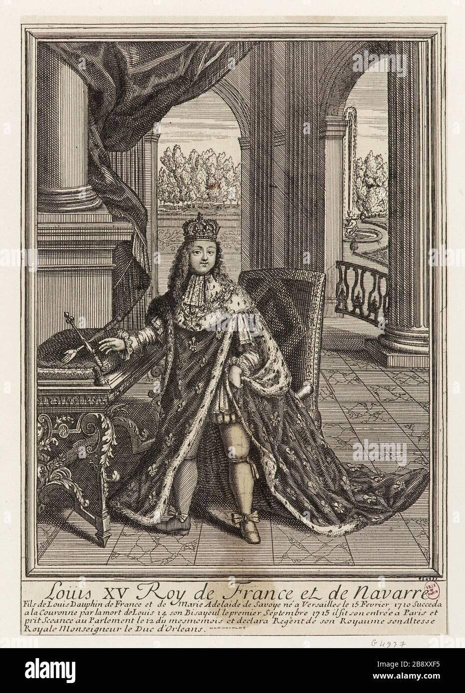 Louis XV roi de France et Navarre. Banque D'Images