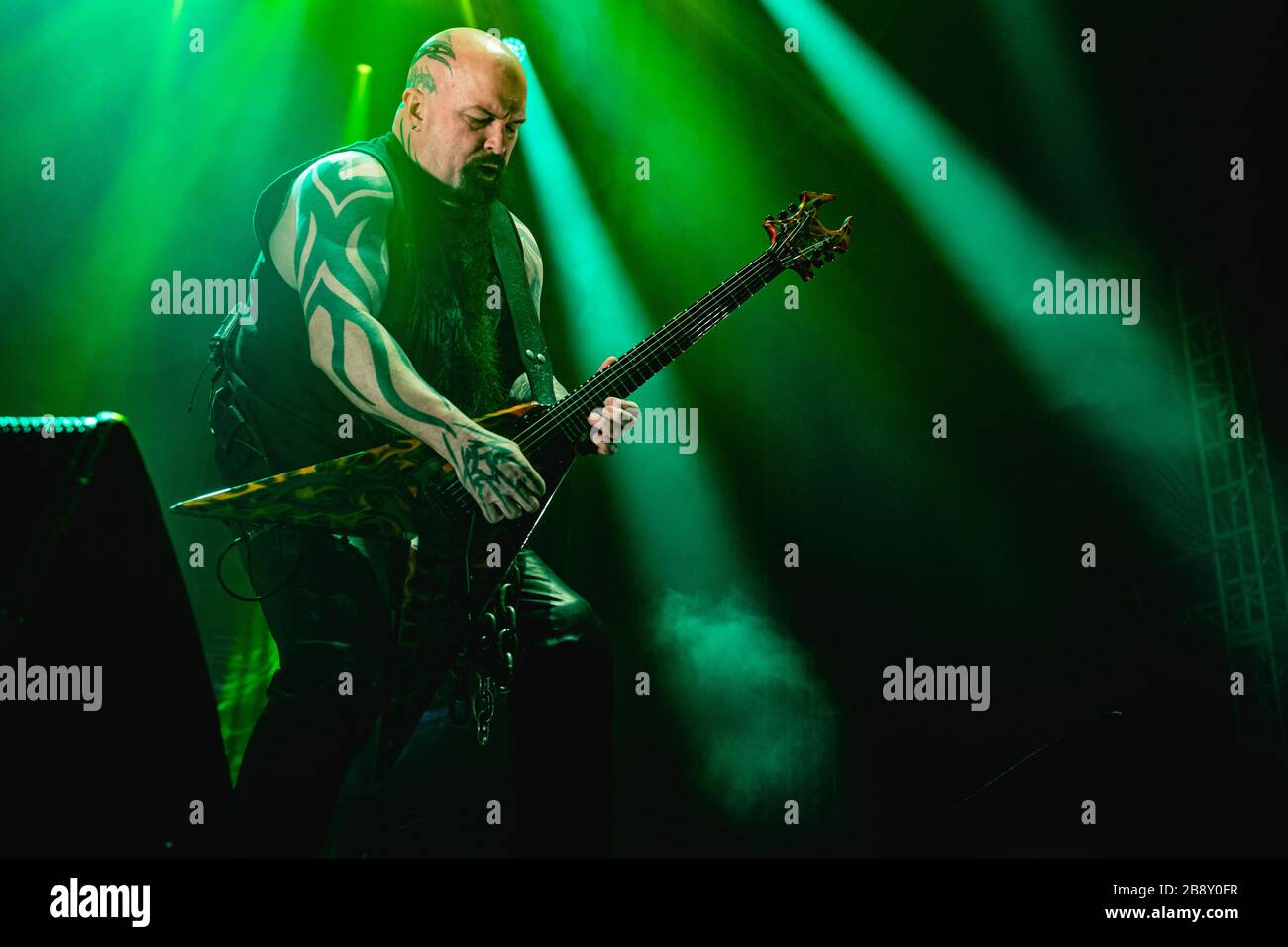 Copenhague, Danemark. 25 juin 2017. Le groupe américain thrash Metal Slayer organise un concert en direct lors du festival danois de musique Copenhague 2017. Ici, le guitariste Kerry King est vu en direct sur scène. (Crédit photo: Gonzales photo - Nikolaj Bransholm). Banque D'Images