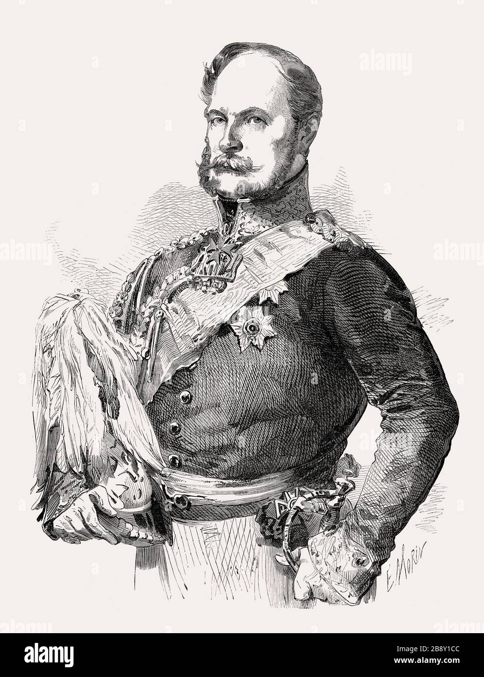 Wilhelm I ou William I, 1797-1888, roi de Prusse et premier empereur allemand Banque D'Images