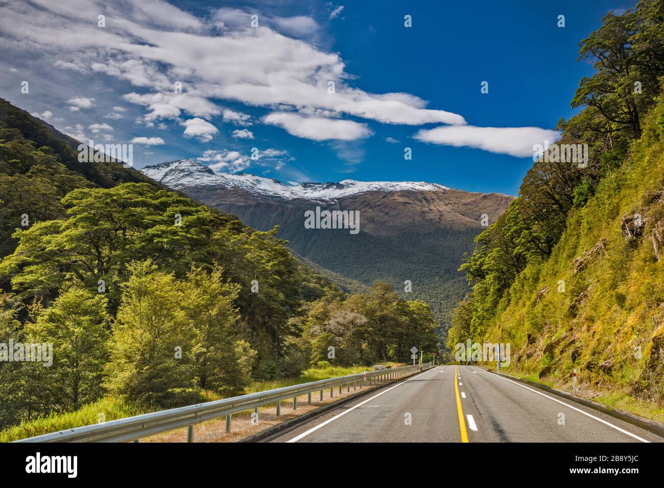 Mt Armstrong, Mt Kaye, Haast Pass Highway, près de Gates of Haast Bridge, Young Range, Mt aspirant Natl Park, région de la côte ouest, Île du Sud Nouvelle-Zélande Banque D'Images