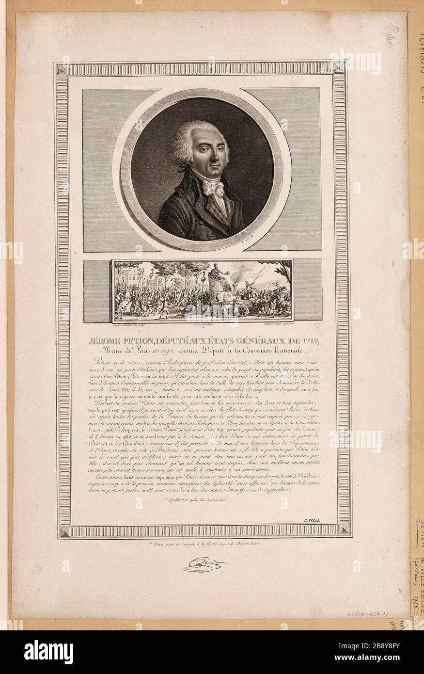 Jerome Petion, adjoint aux États généraux/maire de Paris en 1792, puis adjoint à la Convention nationale Banque D'Images
