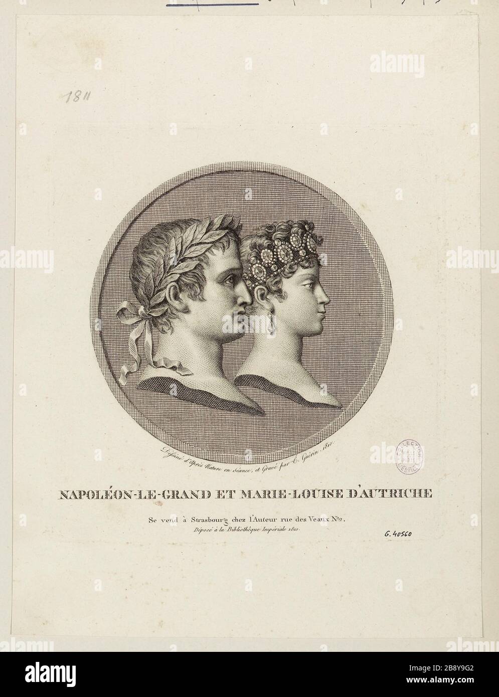 Napoléon le Grand et Marie Louise d'Autriche Banque D'Images