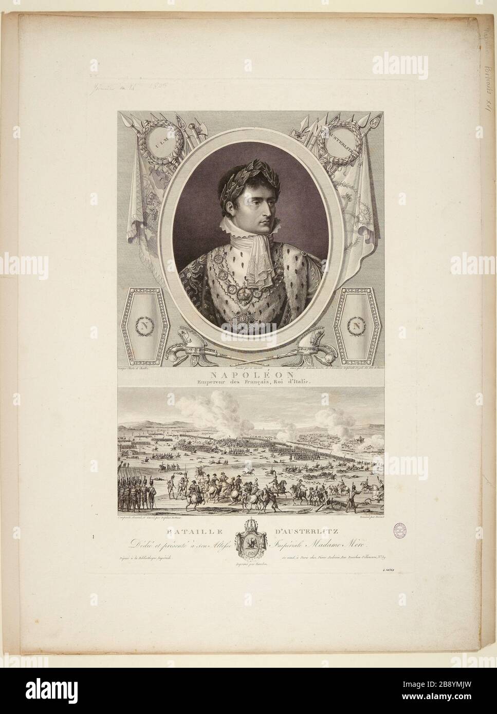 Napoléon / Empereur des Français, roi d'Italie. / Bataille d'Austerlitz Banque D'Images