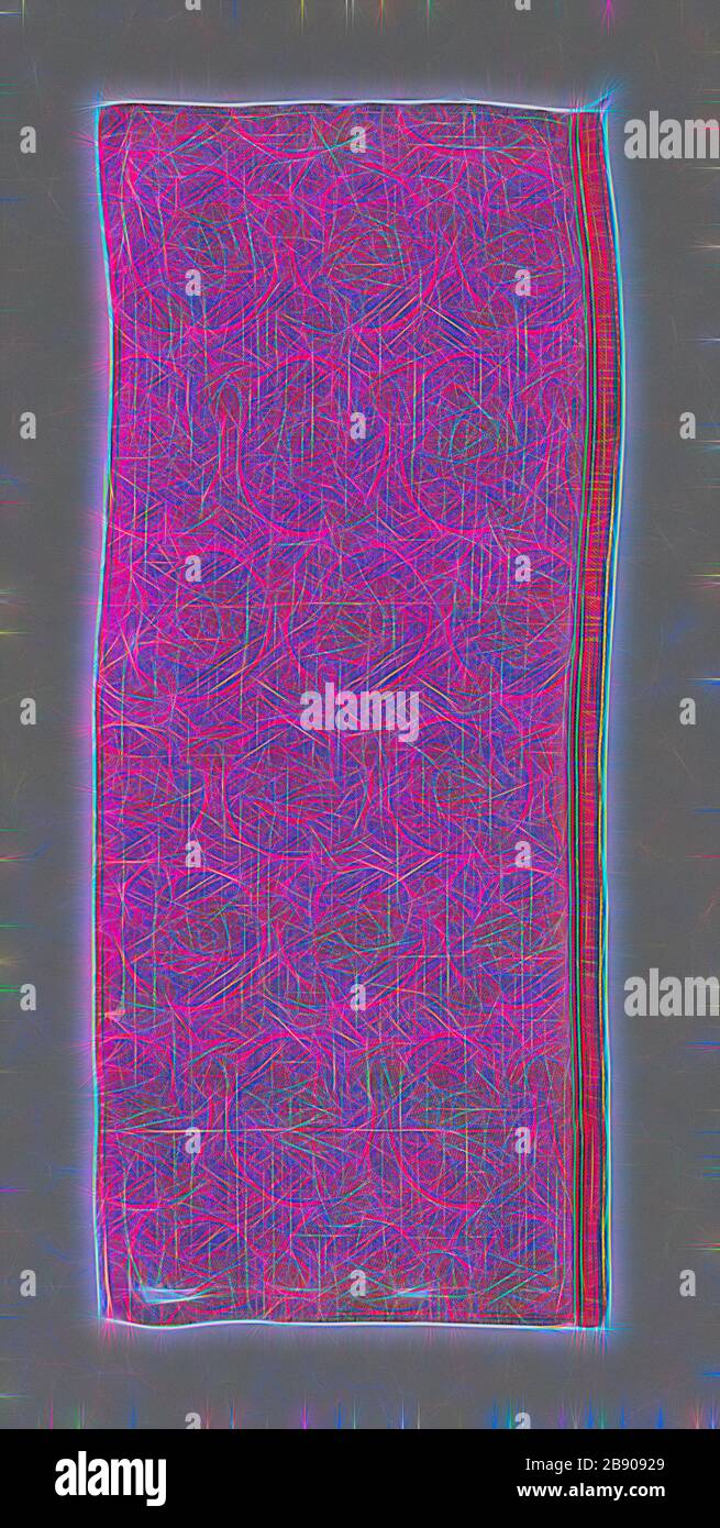 Sutra Cover, dynastie Ming (1368–1644), ch. 1590, Chine, soie, gauchissement face à flotter 2:1 'Z' sergé tissant soi-même à motifs par les dérives du sol entrelacées dans float de trame face 1:5 'Z' sergé entrelacés, 34,5 × 14,2 cm (13 1/2 × 5 1/2 in.), repensée par Gibon, conception de glanissement chaleureux et de rayons de lumière. L'art classique réinventé avec une touche moderne. La photographie inspirée du futurisme, qui embrasse l'énergie dynamique de la technologie moderne, du mouvement, de la vitesse et révolutionne la culture. Banque D'Images