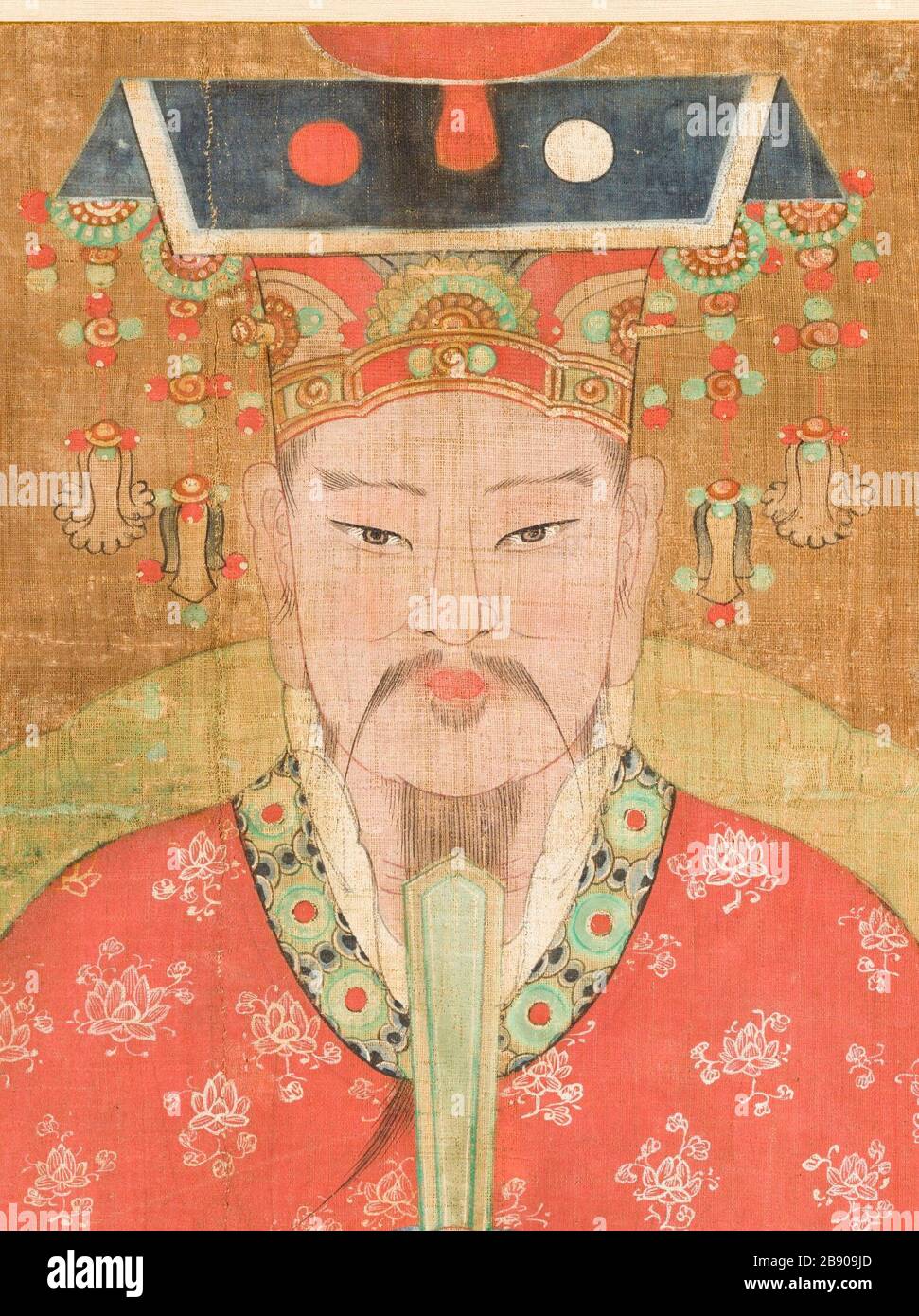 «Yeomje Nambang (Nanfang Yendi), seigneur de la Southern Quadrant (image 3 de 4) ; Anglais : Corée, Korean, Dynastie Joseon (1392-1910), peintures du 18ème siècle, l'encre et la couleur du panneau de chanvre ou de ramie de Droit : 39 3/4 x 29 in. (100,97 x 73,66 cm) achetés avec les fonds du musée (M2000.15.10) ; l'art coréen date du 18ème siècle QS:P571, +1750-00-00T00:00:00Z/7 ; ' Banque D'Images