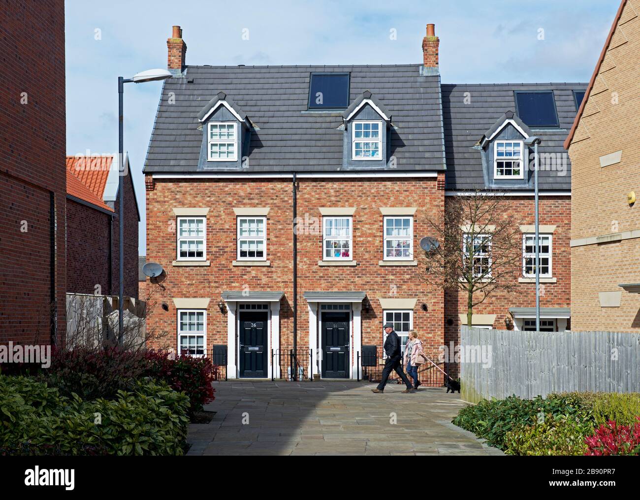 Nouveau logement à Flemingate, Beverley, Yorkshire de l'est, Angleterre Royaume-Uni Banque D'Images