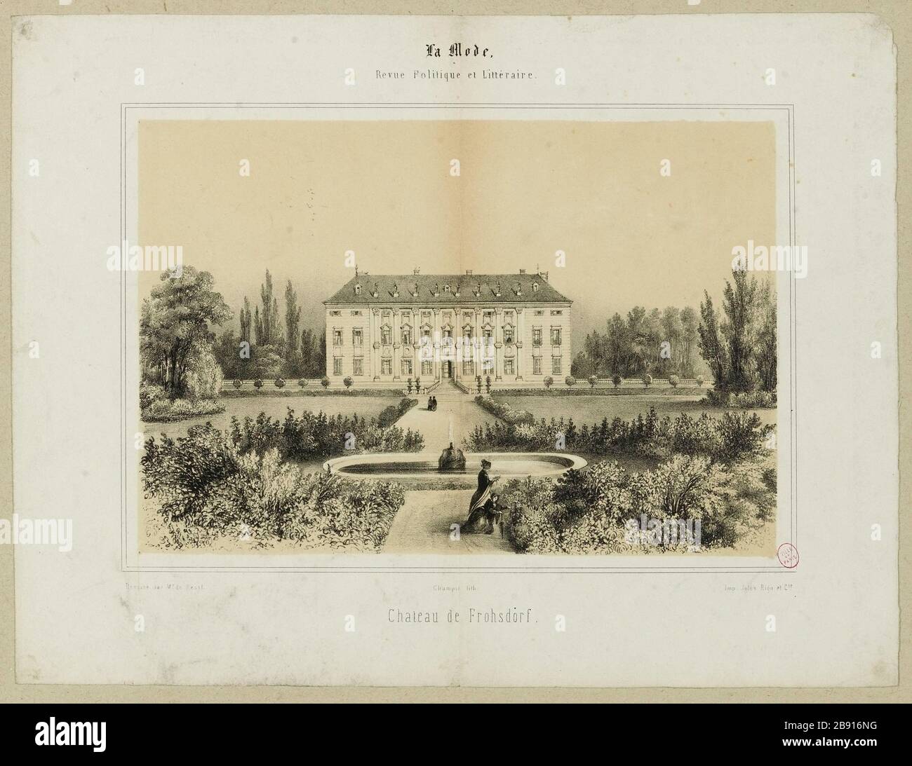 La mode. Revue politique et littéraire. Château Frohsdorf. Banque D'Images