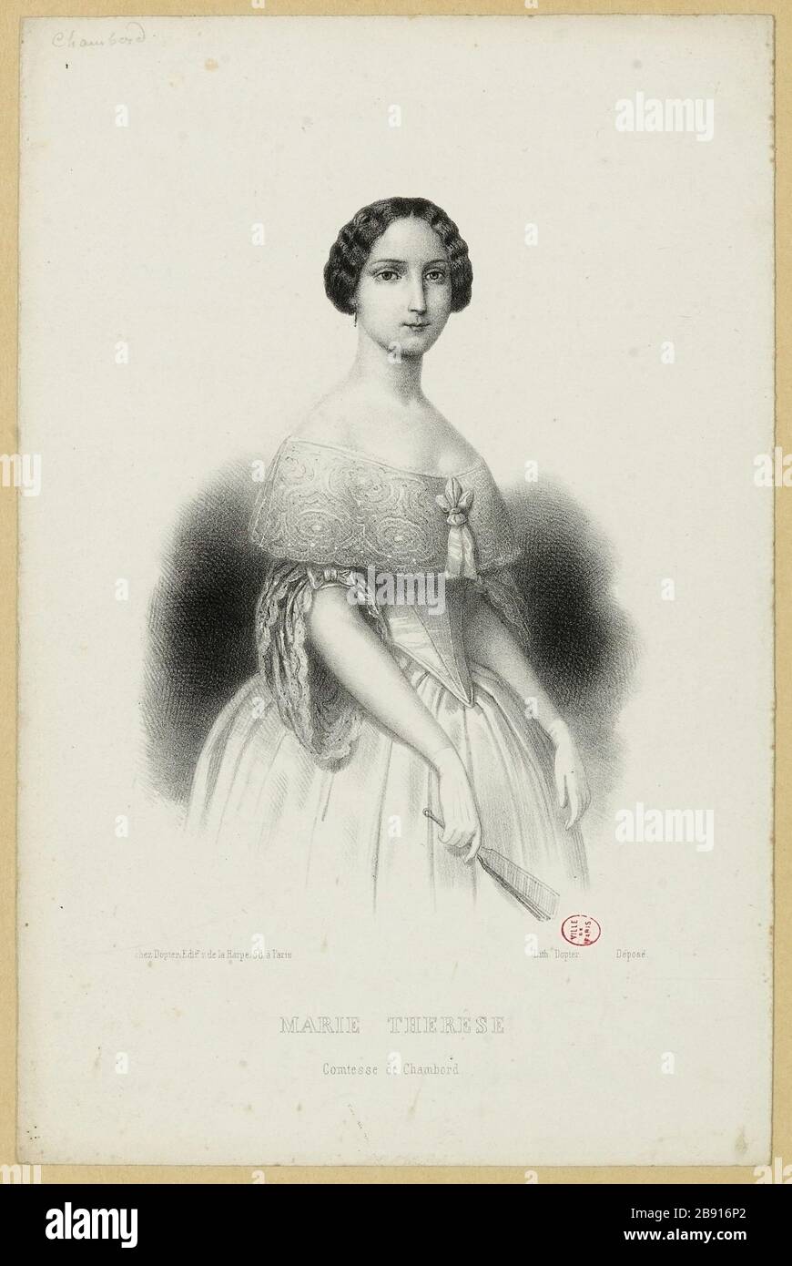 Thérèse Marie, Comtesse de Chambord Banque D'Images