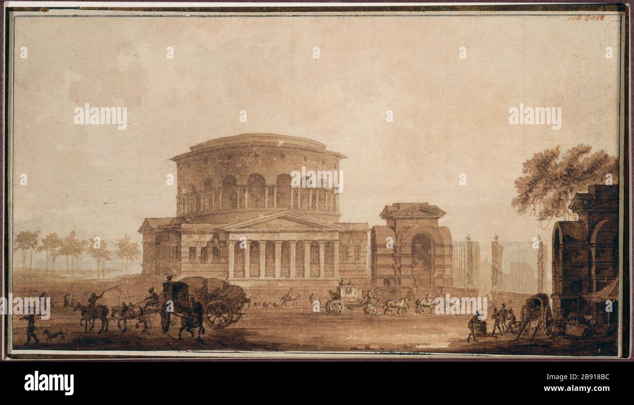 BARRIÈRES DE LA VILLETTE MERBACH. 'Barrière de la Villette'. Dessert. Paris, musée Carnavalet. Banque D'Images