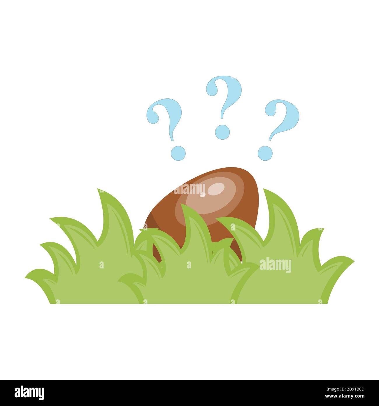 Dessin animé oeuf caché au chocolat caché dans l