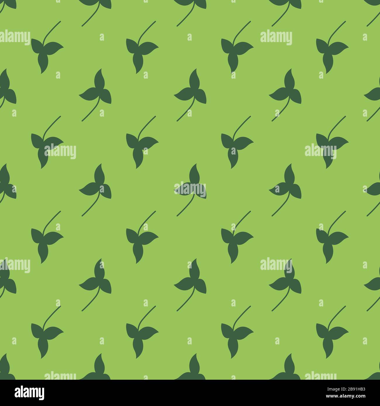 Saint Patrick jour vert trèfle modèle sans couture Illustration de Vecteur