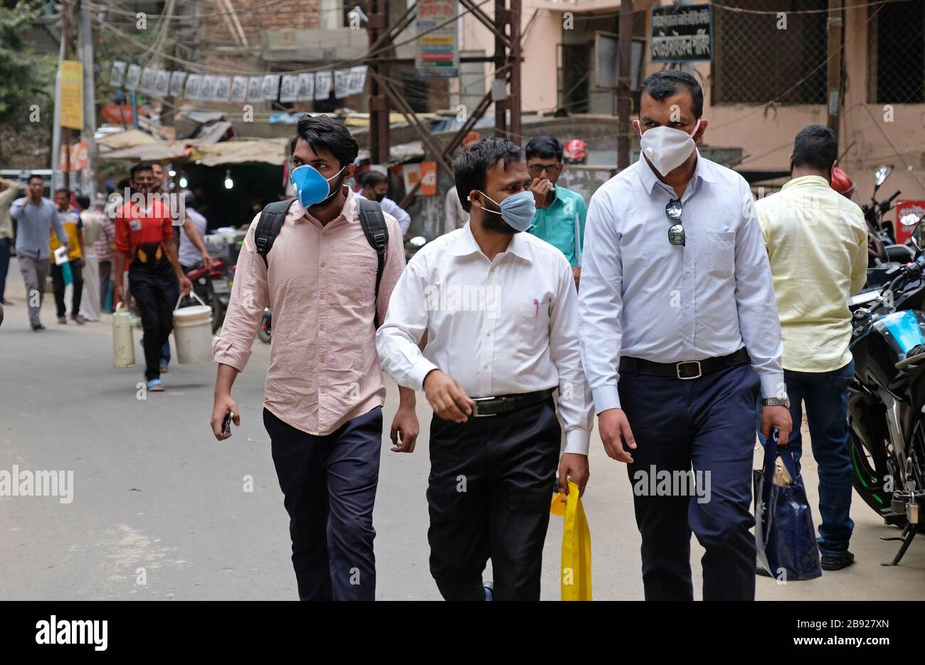La vie à l'époque du virus Corona Banque D'Images