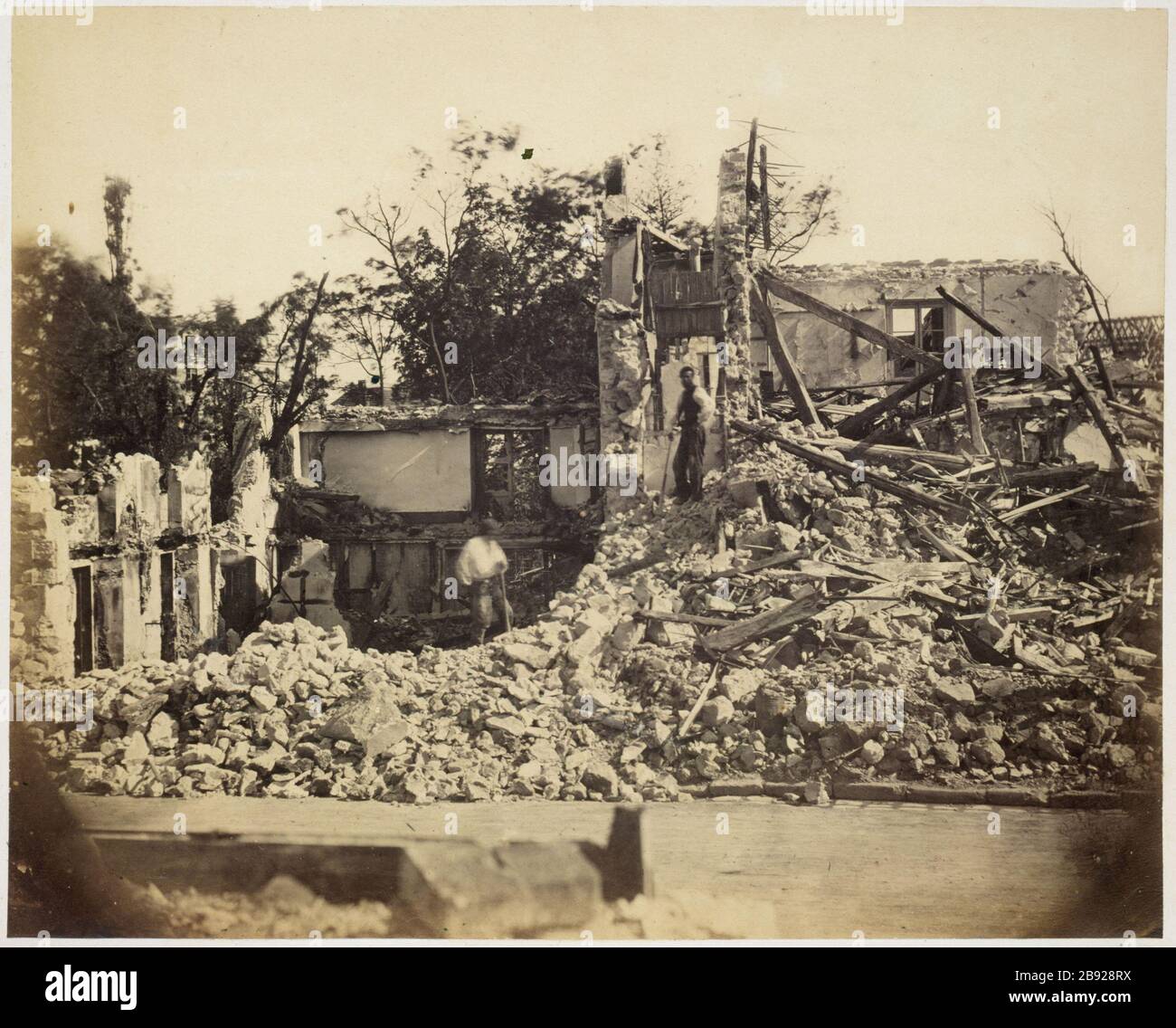 RUINES DE LA RÉGION: AUTEUIL 'Ruines de la commune : Auteuil', 1871. Photo. Paris, musée Carnavalet. Banque D'Images