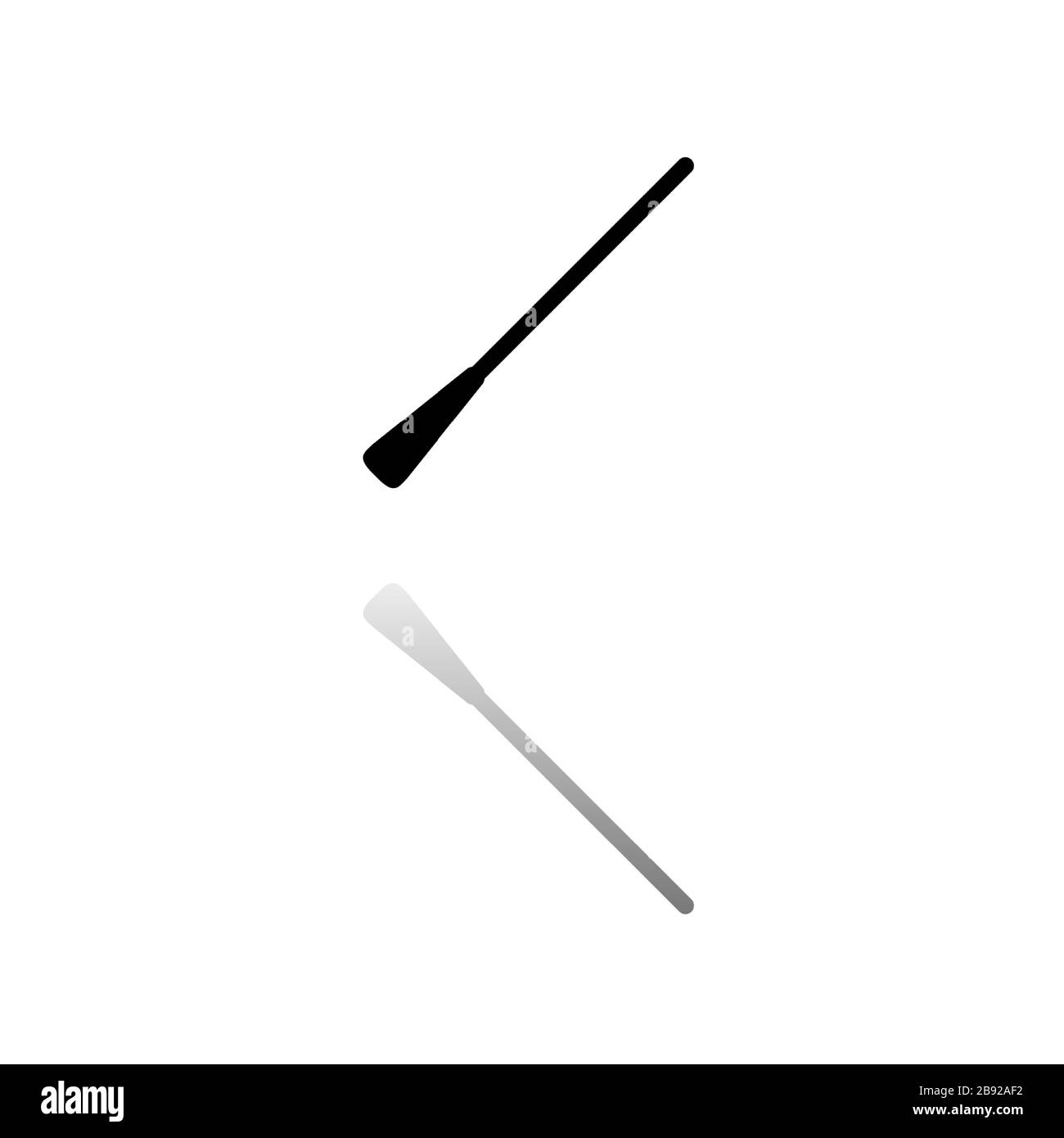 Palette. Symbole noir sur fond blanc. Illustration simple. Icône Vecteur Plat. Ombre De Réflexion Miroir. Peut être utilisé dans logo, Web, mobile et UI UX Illustration de Vecteur