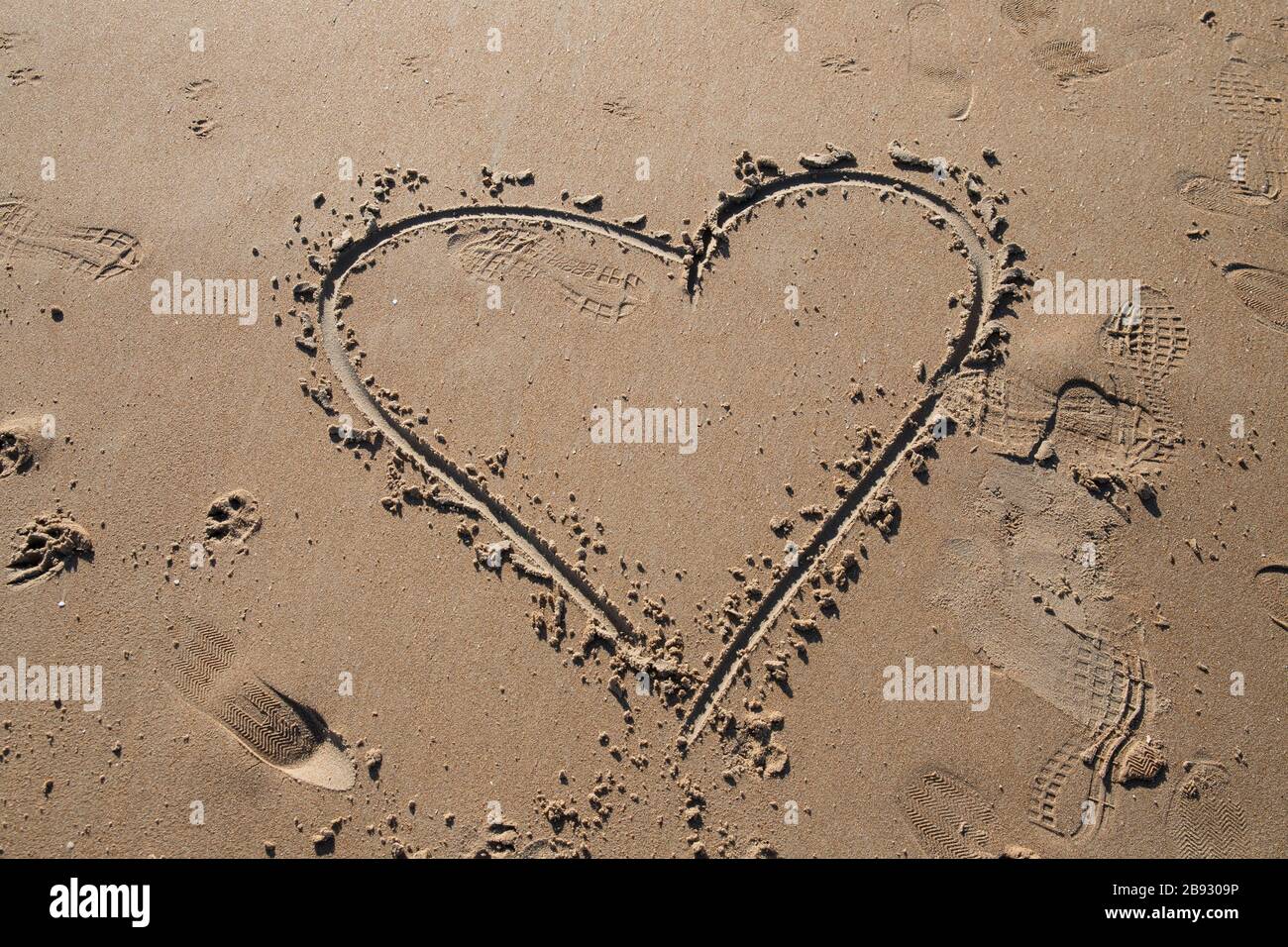 Image laïque de la farine de coeur de Valentines Banque D'Images