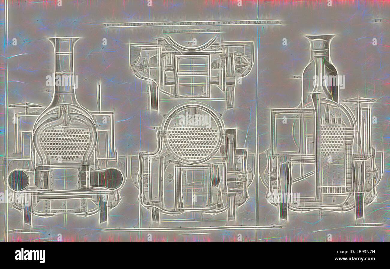 Moteur de réservoir de moteur tendre construit par Gebr. Scharp, Locomotive of the Sharp, Roberts and Company in Manchester, signé: Heustinger c., W, Lith., v, J. Lehnhardt, Publisher c., CH. W. Kreidel, plate V, après p. 175, Heustinger von Waldegg, Edmund, Lith. Anstalt von J. Lehnhardt (lith.), Christian Wilhelm Kreidel Verlag (dir.), Edmund Heustiger von Waldegg, Wilhelm Clauss: Abbildung und Beschreibung der Locomotive-Maschine: Nden besten und neuesen Constructionen: unter Benenglung der Werischen der, von Schöder, Kingchen und Kingzen, Kingen, Kingen und Kingzen, Kingler, Kingzen und Kingler, Kingler, Kingen und Kingzen und Kingler, Kingen Banque D'Images
