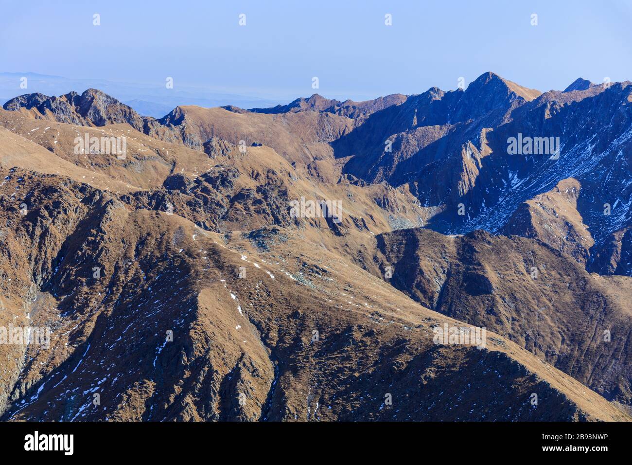 Paysage de montagne dans les montagnes de Fagaras, Roumanie Banque D'Images