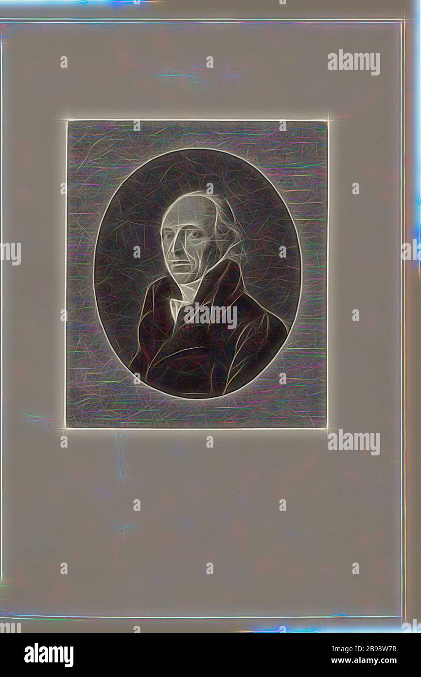 Hans Conrad Escher du Linth, Portrait de Hans Conrad Escher von der Linth (1767-1823), Ill., 6, selon p. 88, Esslinger, Martin (sc.), 1885, Carl Keller-Escher: Fünfhundert und sechzig Jahre aus der Geschichte der Familie Escher vom Glas: 1320-1885. Festgabe zur Feier des fünfhundertsten Jahrestages ihrer Einbürgerung zu Zürich. Zürich: Druck von David Bürkli, 1885, réimaginé par Gibon, conception de lumière chaude et gaie, radiance de rayons de lumière. L'art classique réinventé avec une touche moderne. Photographie inspirée par le futurisme, embrassant l'énergie dynamique de la technologie moderne, Move Banque D'Images