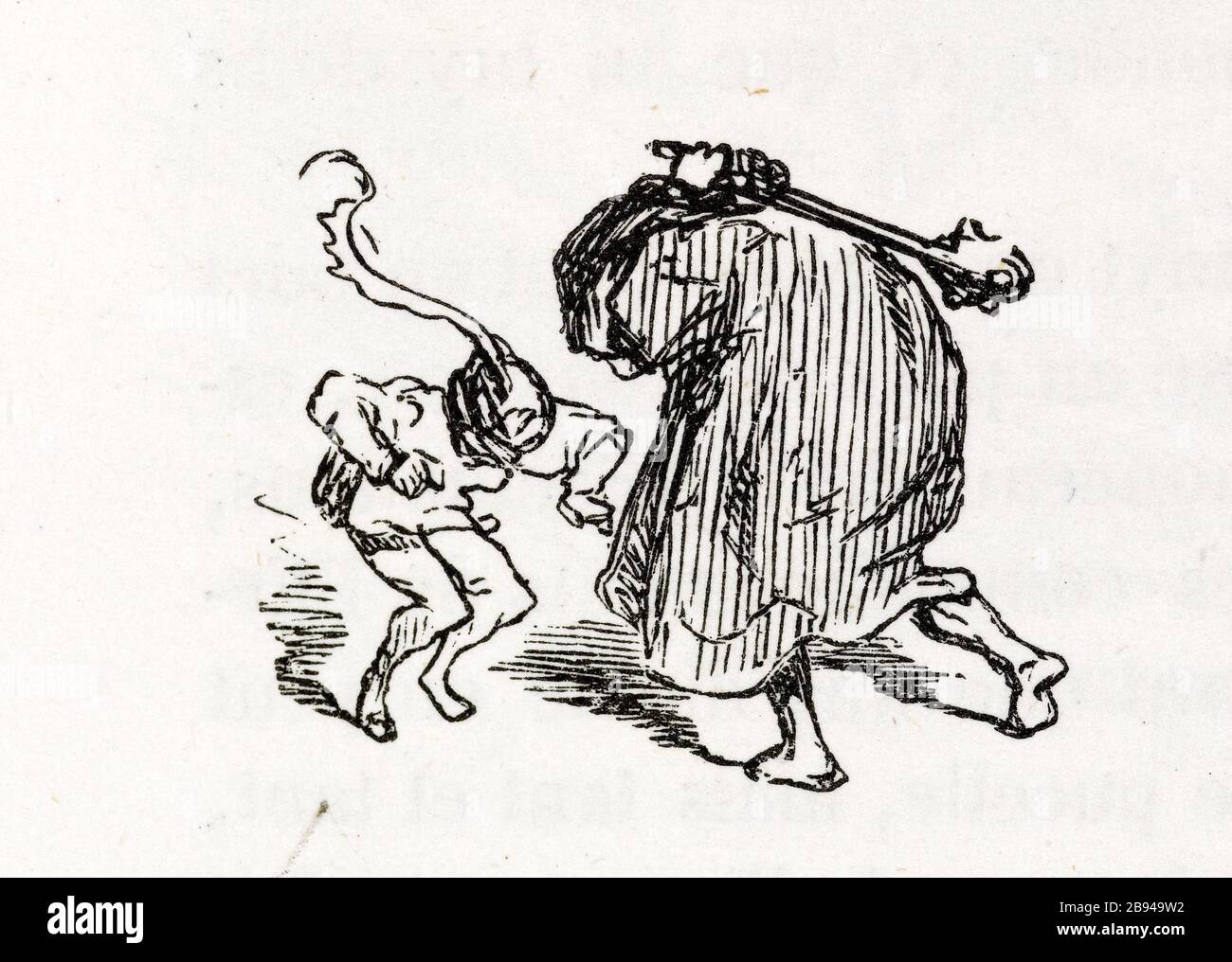 Choléra du Vieux par Bruyn. Illustration pour Honoré de Balzac, The Tales comical, Paris: General Society Library, 1855 (note: R8 ° Cc1405) Gustave Doré (1832-1883), dessinateur et Adrien Lavieille (1818-1862), cimetière. 'Cholère du vieulx Bruyn.' Illustration pour Honoré de Balzac, 'les Contes drolatiquess', Paris : Société générale de librairie, 1855'. Gravure sur bois. Paris, Maison de Balzac. Banque D'Images