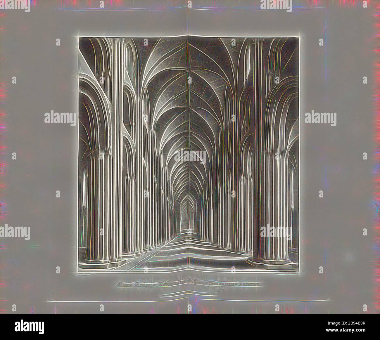 Le navire Cathédrale de St Paul, la perspective intérieure de la cathédrale de St Paul, Nave de la vieille cathédrale de St Paul à Londres, signé : After Holar, gravé par W. Find, publié par Lackington & Co. Et Longman & Co., PL. XLI, à la p. 108, Holar, Wenzel (dessin), Finden, W. (gravure), Lackington & Co (publ.), Longman & Co. (Publ.), William Dugdale, Henry Ellis : l'histoire de la cathédrale Saint-Paul à Londres, de sa fondation : extrait de chartes originales, de disques, de livres-liger et d'autres manuscrits. Londres : imprimé pour Lackington, Hughes, Harding, Mavor et Jones, et Longman, Hurst, Rees, Orme et Brown, 1 Banque D'Images