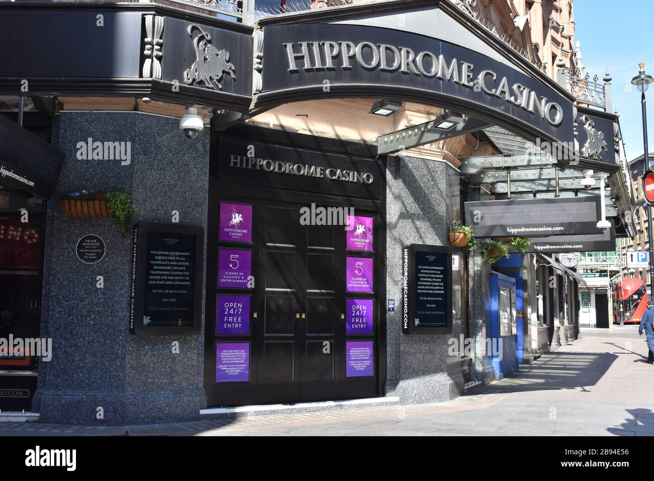 Londres, Royaume-Uni. 23 mars 2020. Hippodrome casino Charing Cross Road, rues vides dans le West End de Londres pendant l'éclosion de coronavirus. Crédit: JOHNNY ARMSTEAD/Alay Live News Banque D'Images